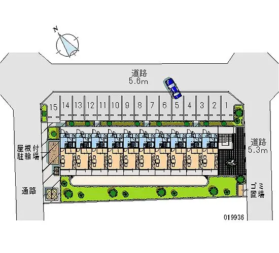 ★手数料０円★宇都宮市八千代１丁目　月極駐車場（LP）